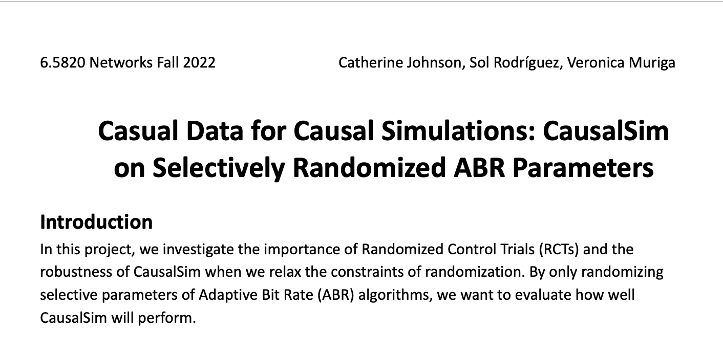 Advanced Computer Networks Project